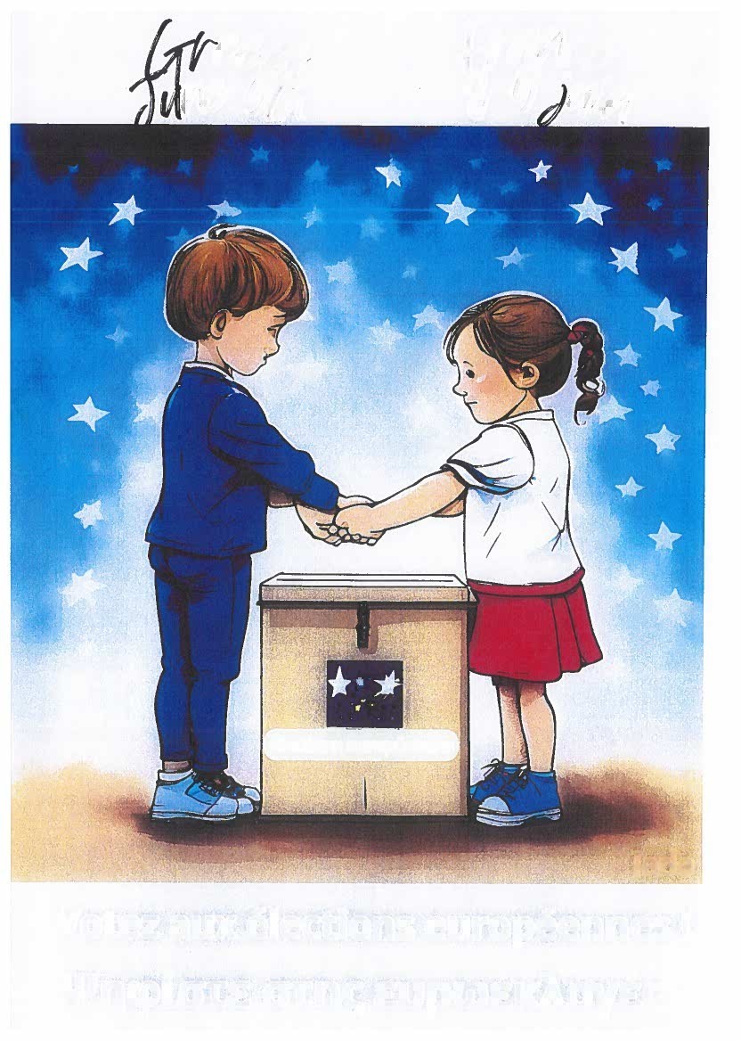 Illustration « Vote your voice » produite pour les élections européennes 2024