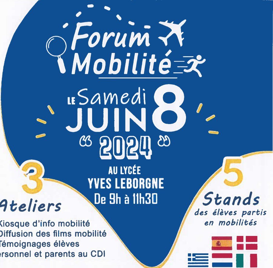 Forum Mobilité du 8 juin 2024 au lycée Yves Leborgne